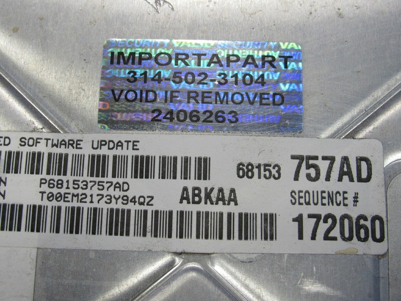 PLUG & PLAY 14 Ram 1500 Truck 3.6 AT 4X4 Engine Computer ECU 68153757 