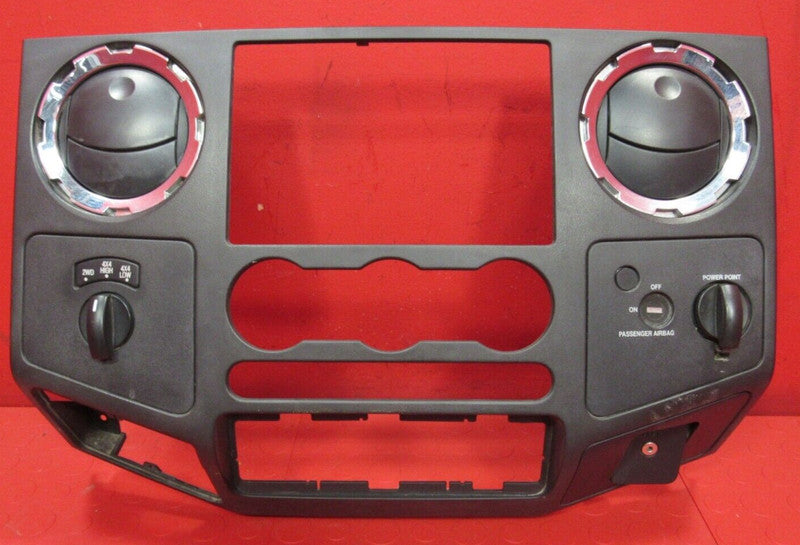 08-10 Ford F250 F350 Super Duty Heater Radio Bezel Surround Trim Black
