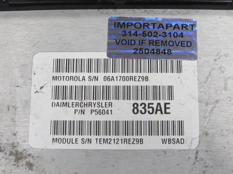 PROGRAMMED PLUG & PLAY 02 Grand Cherokee 4.0L ECM 56041835AE 835 PROG 
