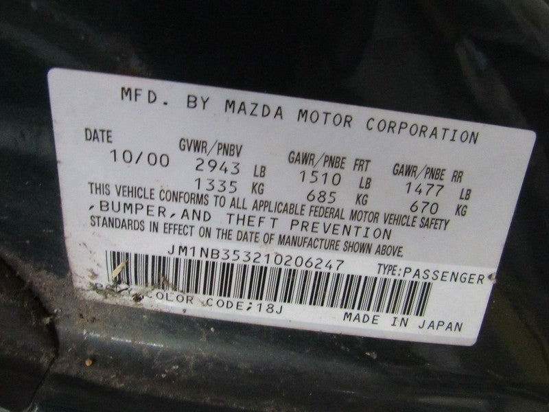 01-05 Mazda Miata MX-5 NB2 Right RH Passenger Side Tail Light Tailligh