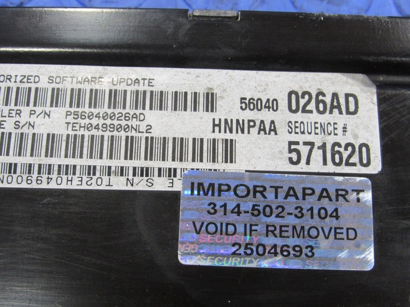 PROGRAMMED PLUG & PLAY 99 Dodge Dakota 2.5L ECM 56040026AD 026 PROG 46