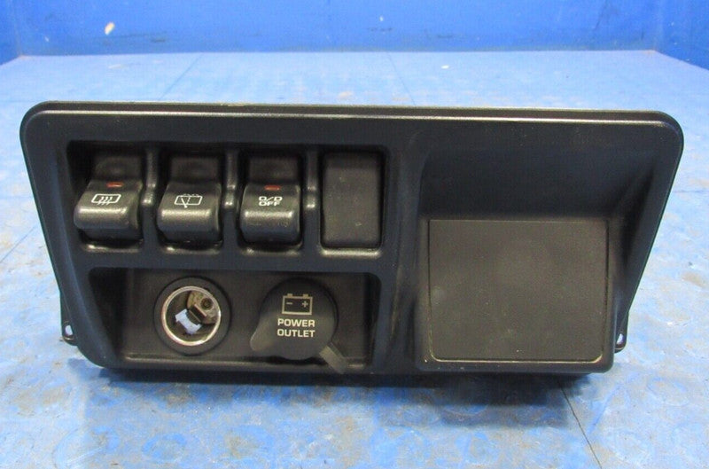 03-06 Jeep Wrangler TJ Dash Defrost Switch Trim Power Outlet Bezel Bla