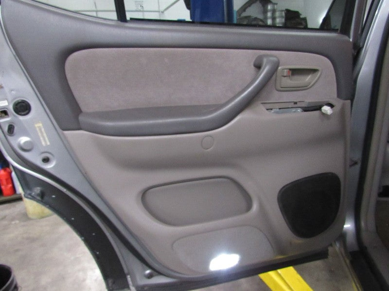 01-04 Toyota Sequoia SR5 Left LH Driver Side Rear Door Trim Panel Gray