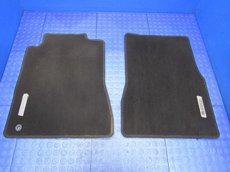 05-09 Ford Mustang Shelby GT Carpet Front Floor Mat Set Emblem Black O