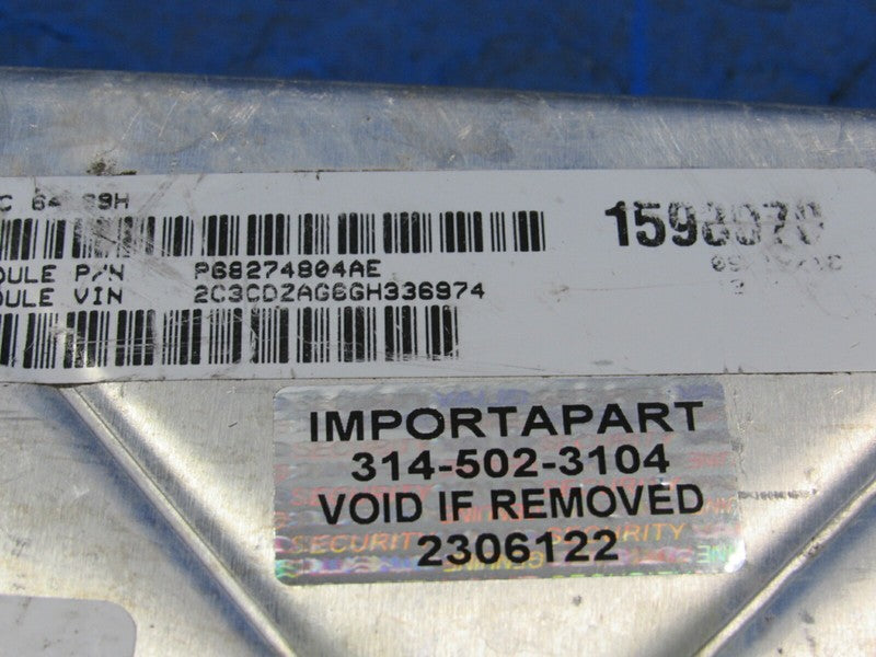 VIN PROGRAMMED 16 Dodge Challenger 3.6 AT Engine Computer ECU 68274804