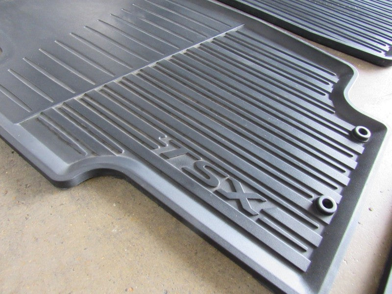 04-08 Acura TSX Original All-Season Black Rubber Floor Mats Set Liners