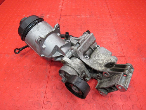 03-05 BMW E60 525i 530i M54 Oil Filter Housing Bracket w/ Tensioner 17