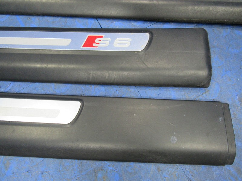 05-11 Audi S6 Door Sill Cover Protector Plate Lower Trim Plaque Set of