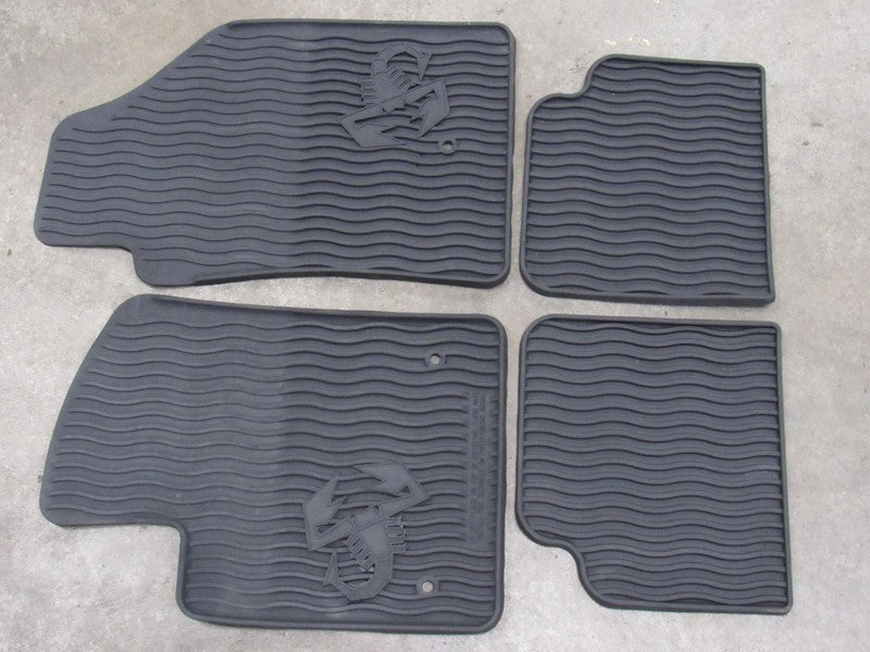 12-19 Fiat 500 Abarth All Season Floor Mat Set Rubber Black OEM Set 56