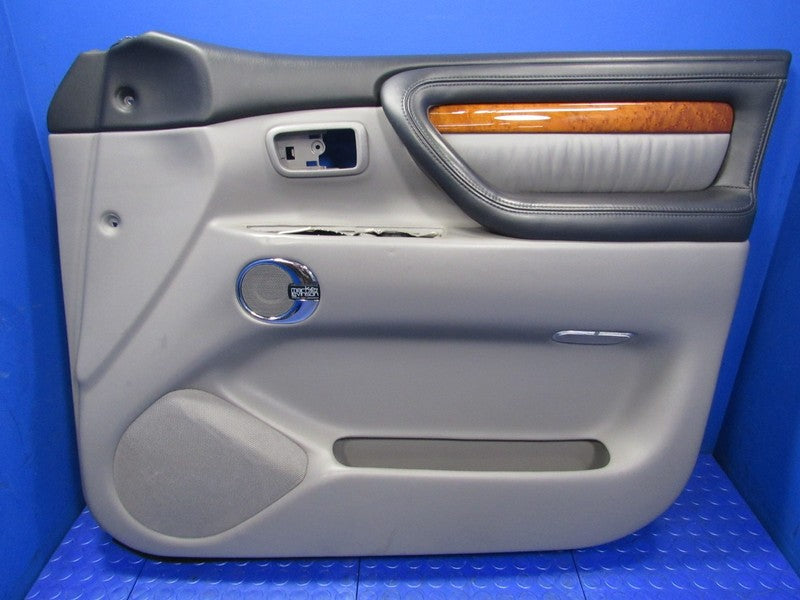 04-07 Lexus LX470 UZJ100 Front Right RH Passenger Door Panel Grey Leat