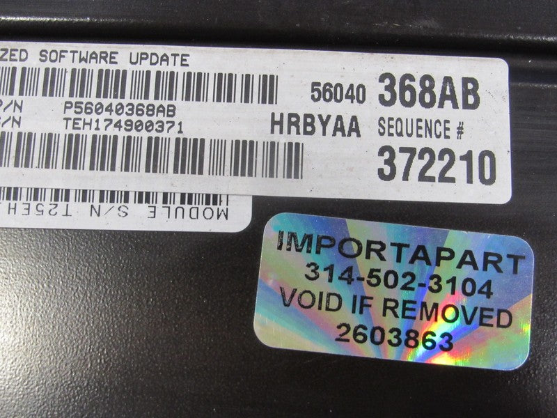 PROGRAMMED PLUG & PLAY 00 Dodge Ram Truck 5.2L V8 ECM 56040368AB 368 P