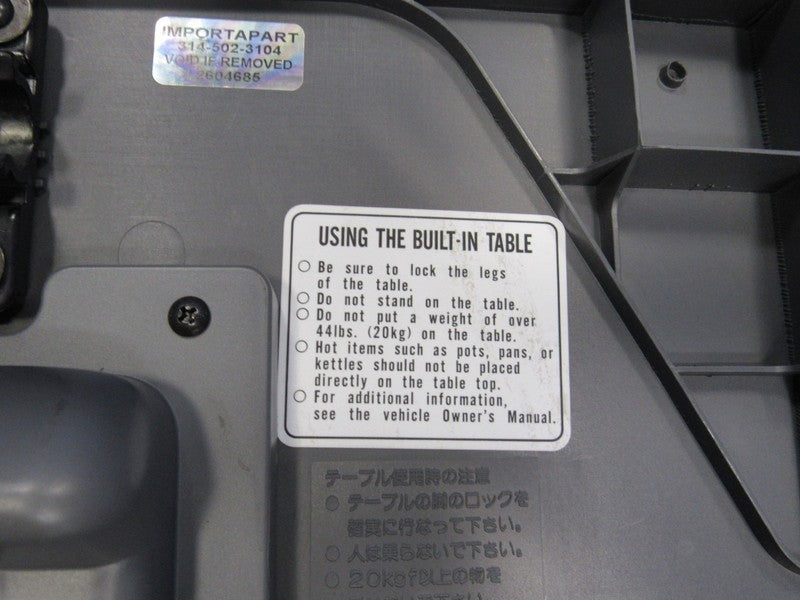 97-01 Honda CR-V CRV Rear Trunk Floor Fold Folding Out Picnic Work Tab