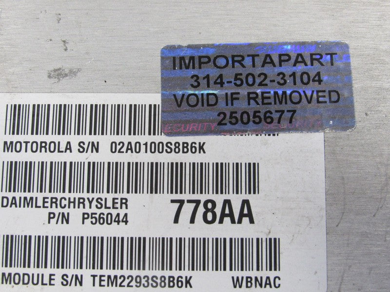 PROGRAMMED PLUG & PLAY 04 Grand Cherokee 4.7L ECM 56044778AA 778 PROG 