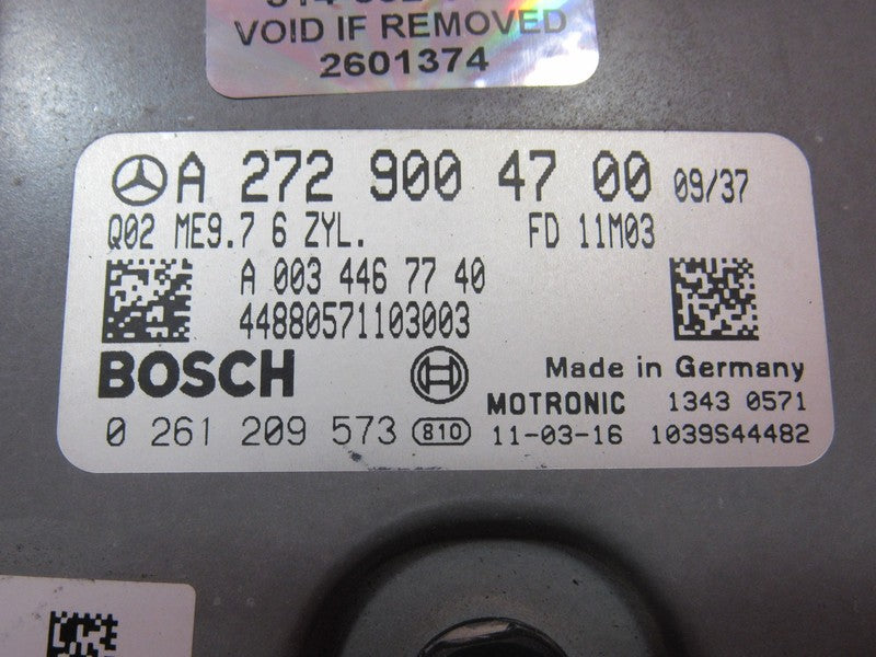11 Mercedes-Benz E350 ECU ECM PCM Engine Computer UNLOCKED 272 900 47 