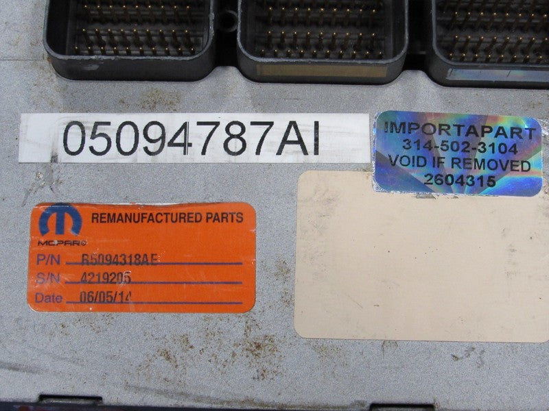 PROGRAMMED PLUG & PLAY 06 Dodge Stratus Sebring 2.7 ECU 05094787AI 787