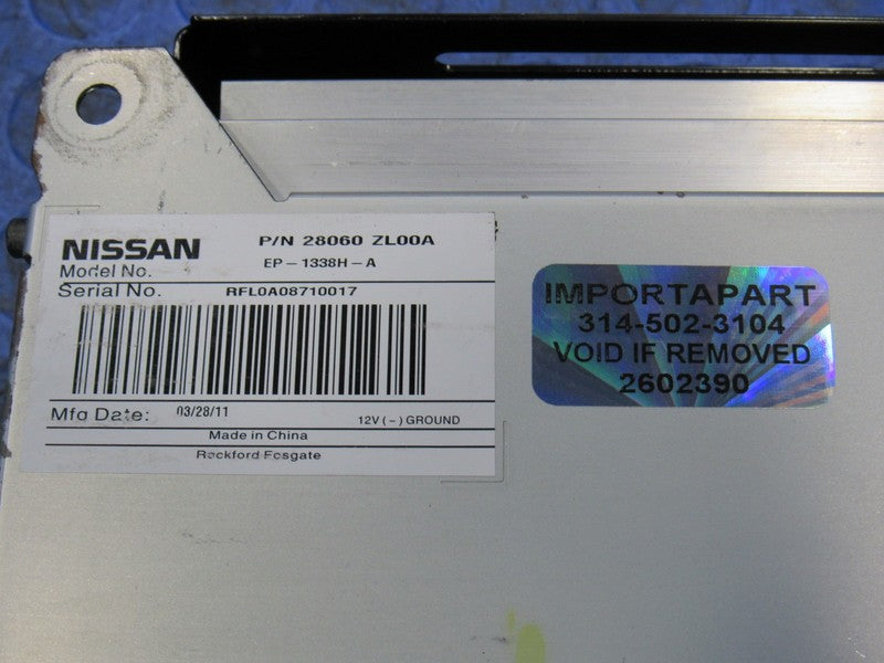 09-15 Nissan Xterra Rockford Fosgate Audio Amplifier Amp OEM 28060 ZL0