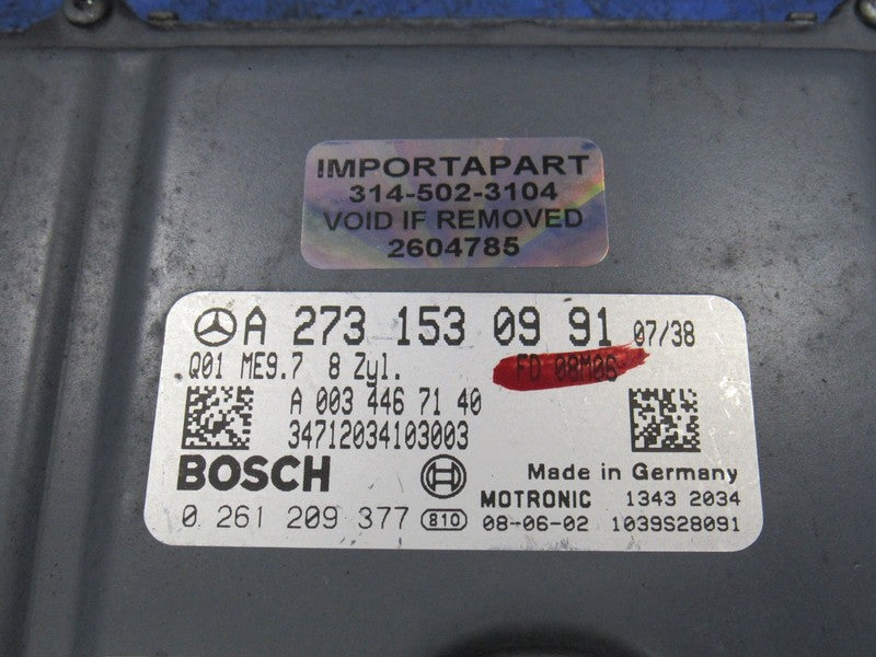 09 Mercedes-Benz GL450 ECU ECM PCM Engine Computer UNLOCKED 273 153 09
