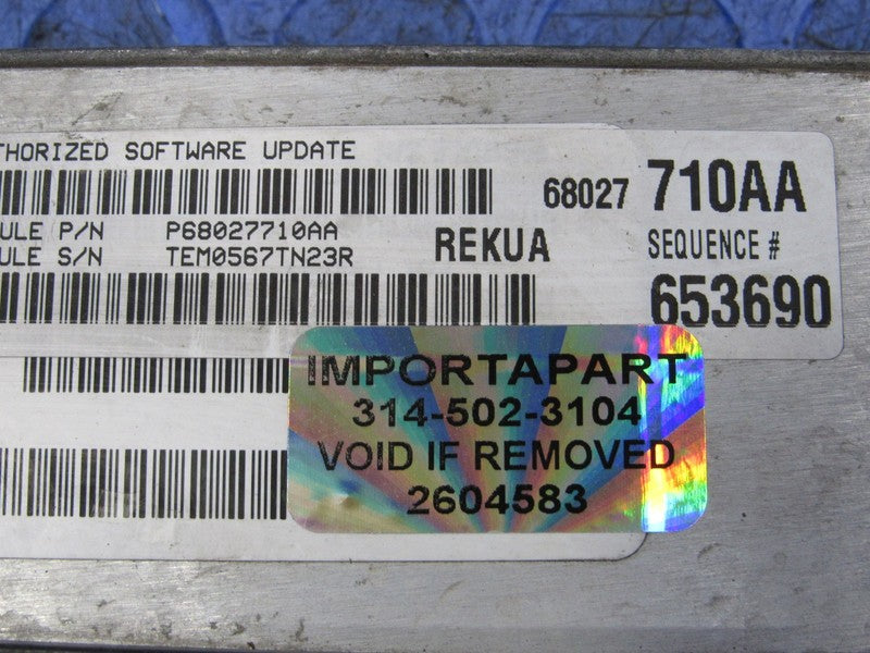 PROGRAMMED PLUG & PLAY 07 Grand Cherokee 3.7L 2WD ECM 68027710AA 710 P