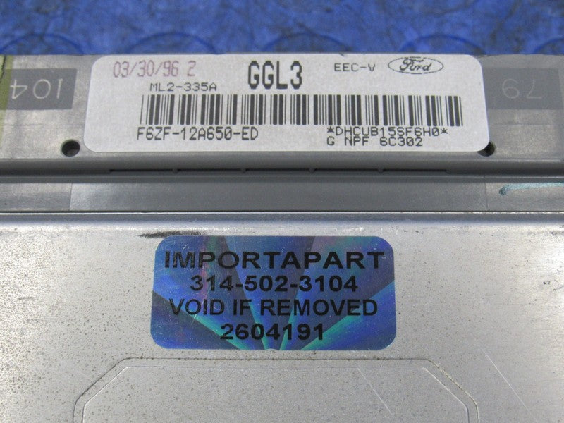 96 Ford Mustang GT 4.6L V8 MT ECU ECM PCM Engine Computer F6ZF-12A650-