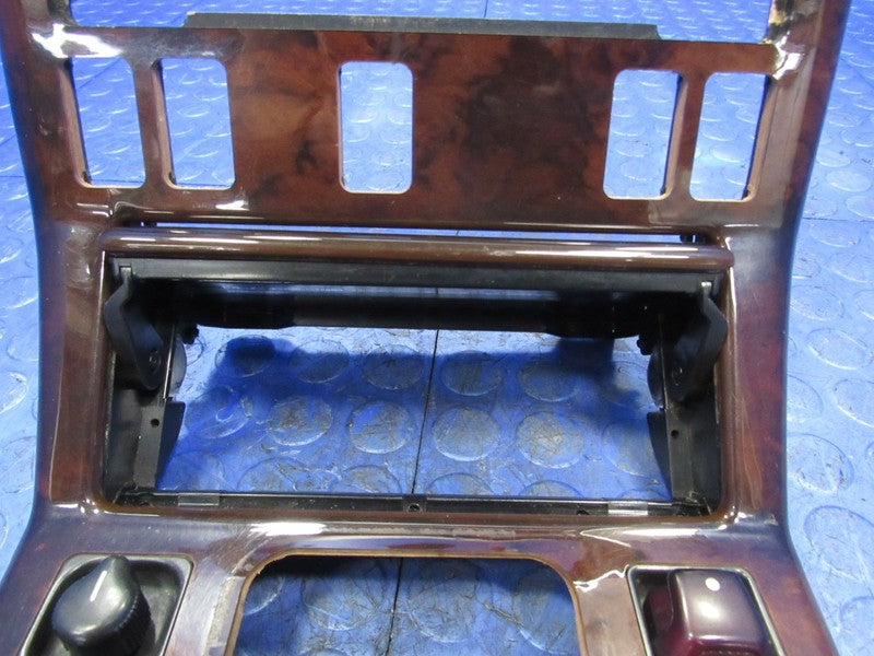 90-95 Mercedes R129 SL500 300SL Front Center Console Shift Bezel Walnu