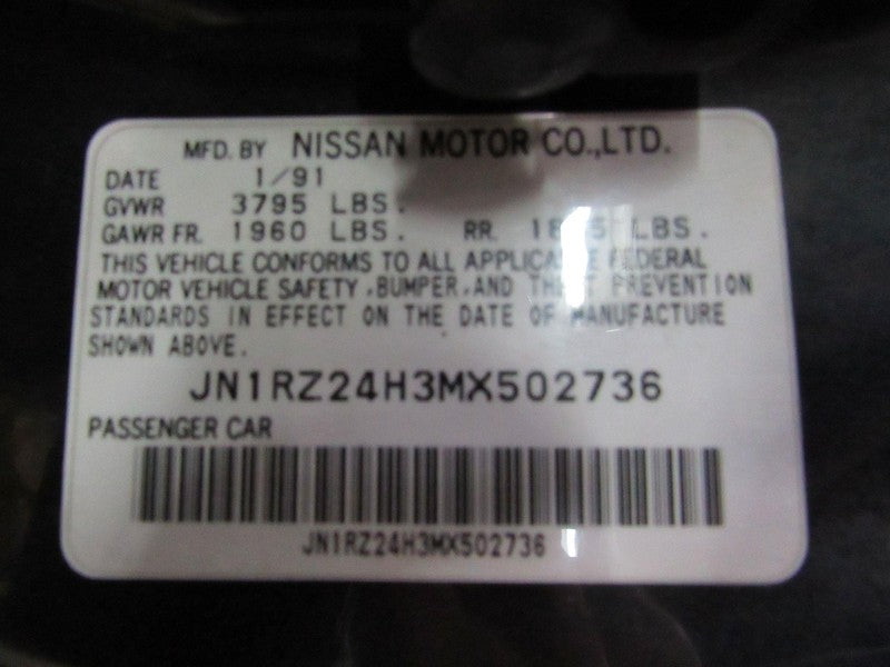 90-96 Nissan 300ZX 2+0 Right RH Passenger Side Front Door Window Glass