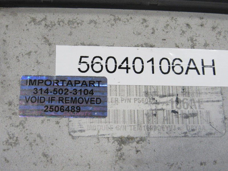 PROGRAMMED PLUG & PLAY 99 Dodge Durango 5.2L AT 4X4 ECM 56040106AH 106