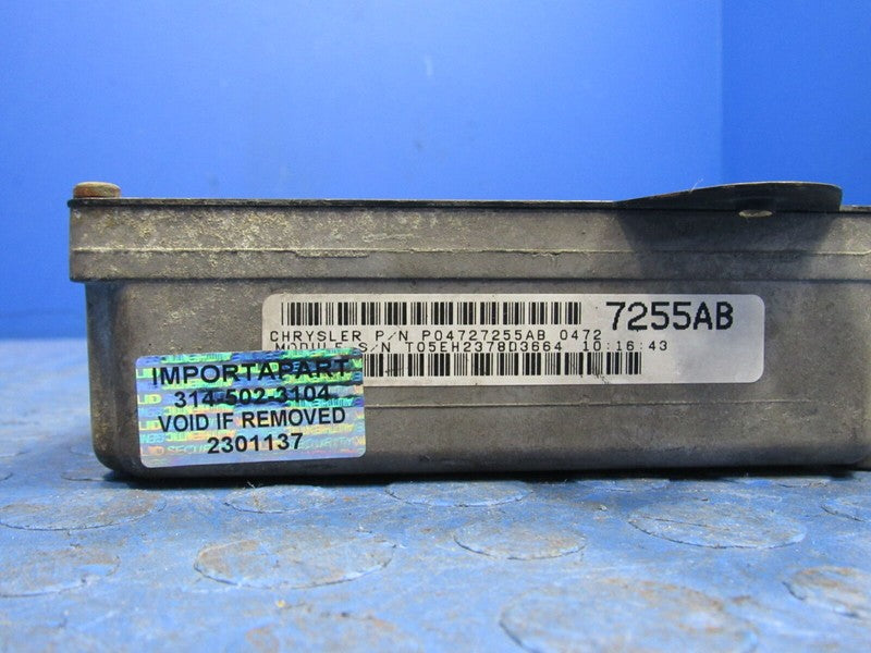 99 Dodge Caravan Voyager 3.0L ECU ECM PCM Engine Computer 04727255AB 2