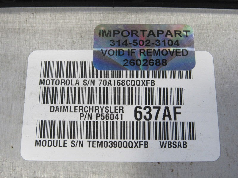 PROGRAMMED PLUG & PLAY 00 Jeep Grand Cherokee 4.0L ECM 56041637AF 637 