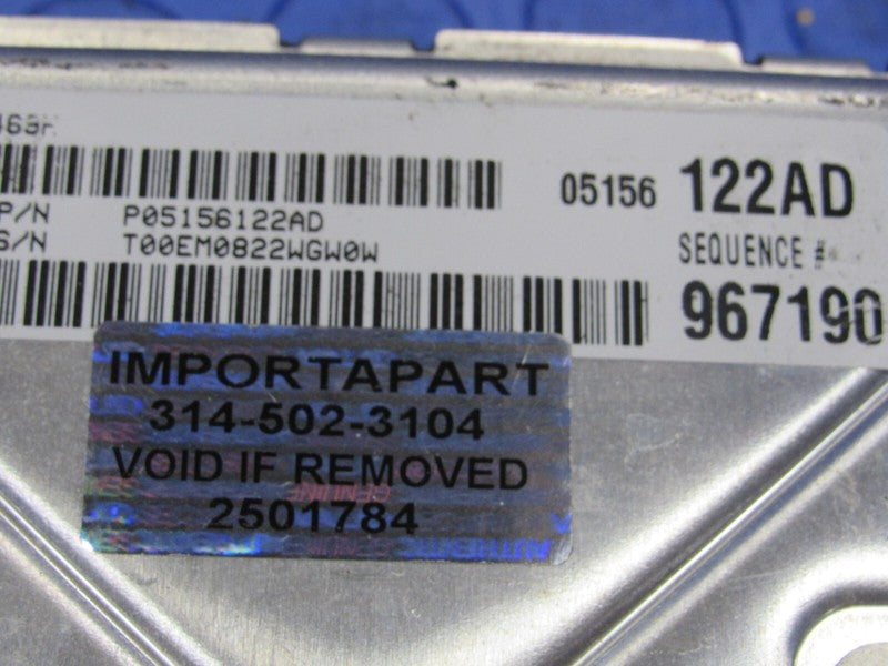 PROGRAMMED PLUG & PLAY 12 Charger 300 5.7 RWD AT ECM 05156122AD 122 PR