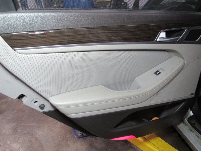 15-17 Genesis G80 Left LH Driver Side Rear Door Trim Panel Gray