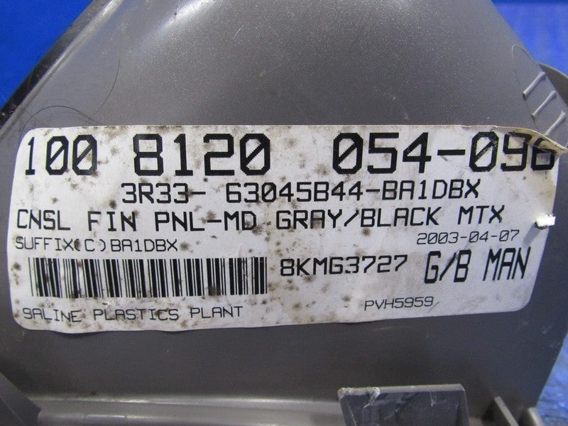 01-04 Ford Mustang SN95 IUP Silver Console Shift Boot Trim Radio Bezel