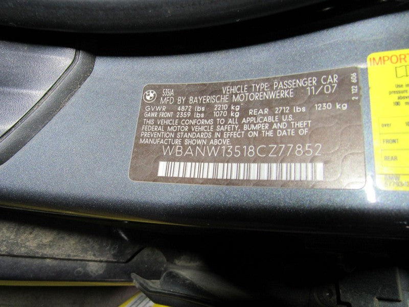 08-10 BMW 135 335 535 3.0 N54 180 AMP Alternator Generator Assembly