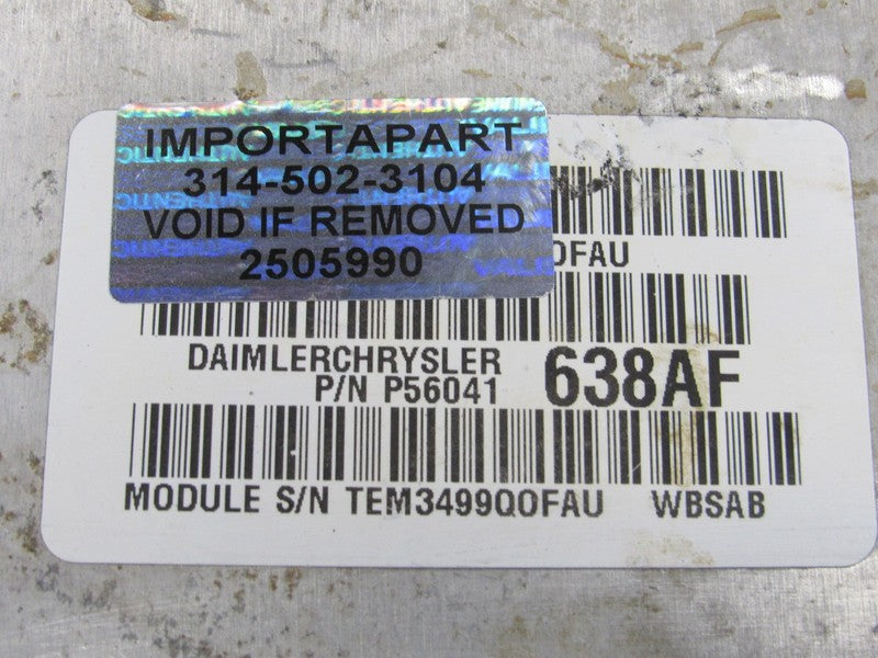 PROGRAMMED PLUG & PLAY 00 Grand Cherokee 4.0L ECM 56041638AF 638 PROG 