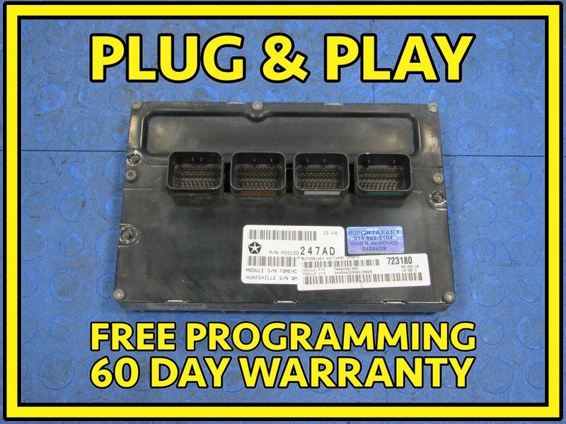 10 Caravan Town & Country 3.3 ECU ECM PCM Engine Computer 68045613AE 6