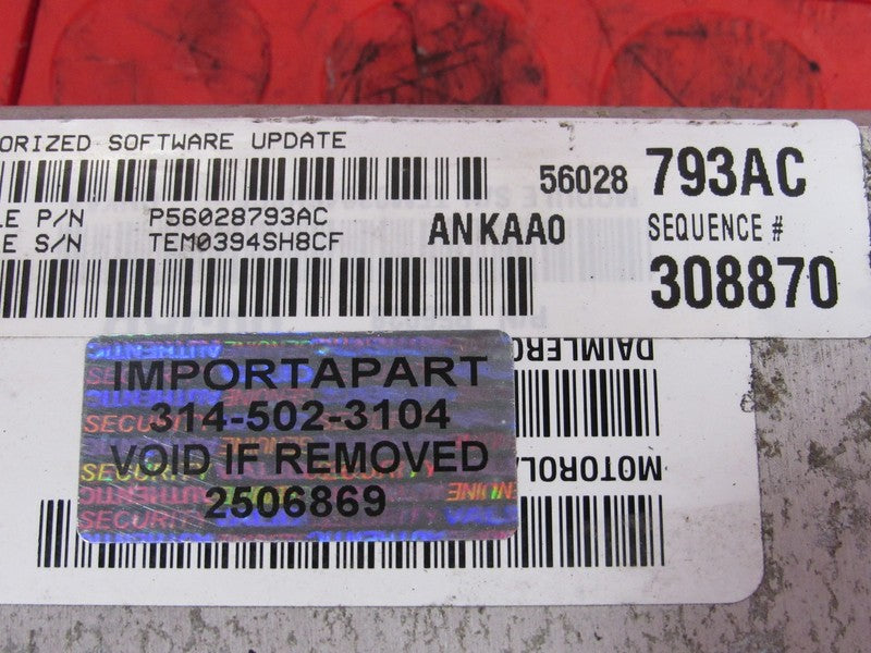 PROGRAMMED PLUG & PLAY 04 Dodge Ram 1500 3.7L V6 MT ECM 793 56028793AC