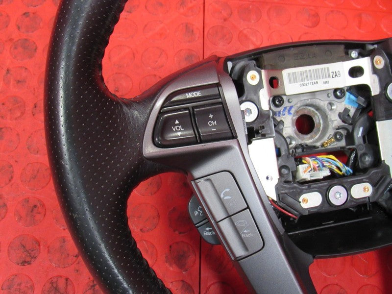 09-15 Honda Pilot Black Leather Steering Wheel OEM Cruise Phone Switch