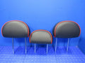 11-16 Mini Countryman Rear Seat Headrest Head Rest Set of 3 Black/Red 