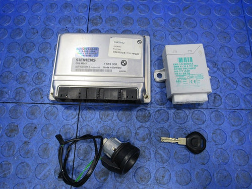 01 BMW Z3 MT DME ECU ECM PCM EWS Engine Computer Key Set 7522346 4995