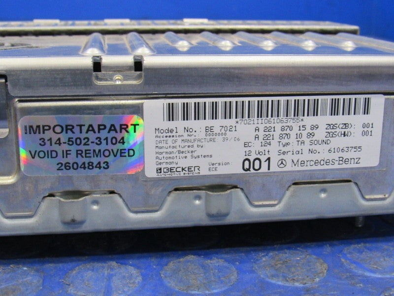 07-09 Mercedes S550 S600 CL550 CL600 W221 W216 Amplifier Amp 221 870 1