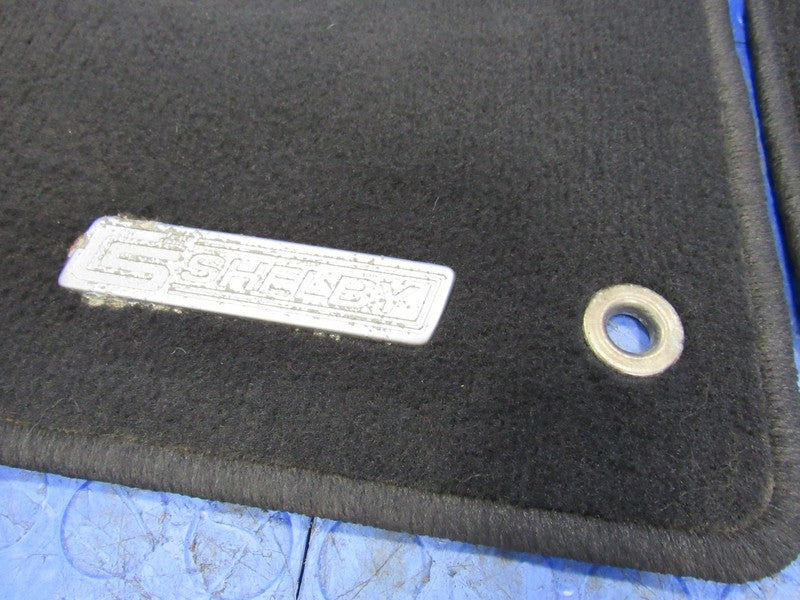 05-09 Ford Mustang Shelby GT Carpet Front Floor Mat Set Emblem Black O