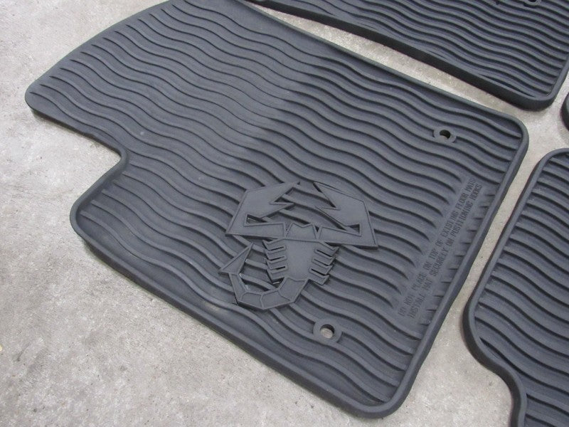 12-19 Fiat 500 Abarth All Season Floor Mat Set Rubber Black OEM Set 56