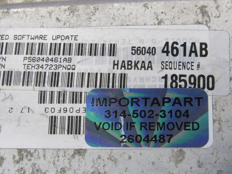 PROGRAMMED PLUG & PLAY 03 Ram 1500 Truck 3.7L ECM 56040461AB 461 PROG 