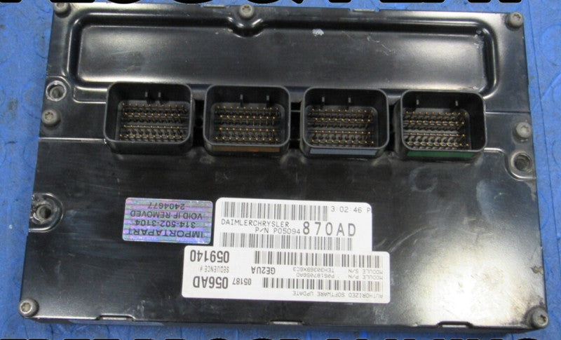 PROGRAMMED PLUG & PLAY 07 Jeep Commander 5.7L ECU ECM PCM 05187056AD 0