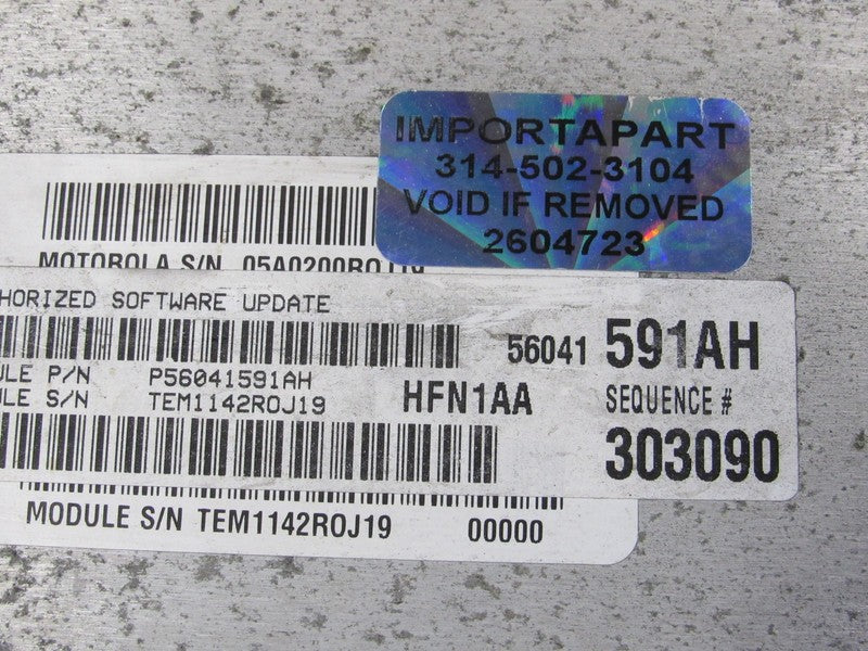 PROGRAMMED PLUG & PLAY 02 Jeep Liberty 2.4L MT ECU 56041591AH 591 PROG