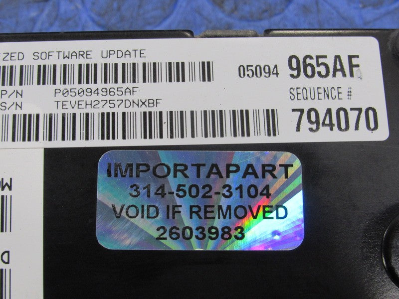 PROGRAMMED PLUG & PLAY 08 300C Charger 5.7L Hemi ECU 05094965AF 965 PR