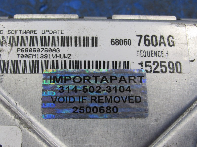 PROGRAMMED PLUG & PLAY 11 Dodge Charger 3.6L AT ECM 68060760AG 760 PRO