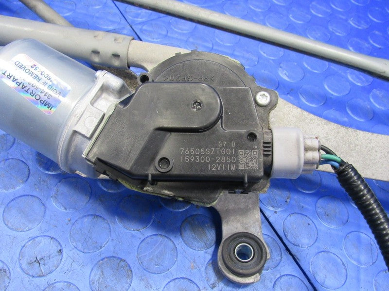 11-16 Honda CRZ CR-Z Front Windshield Wiper Motor and Linkage Assembly