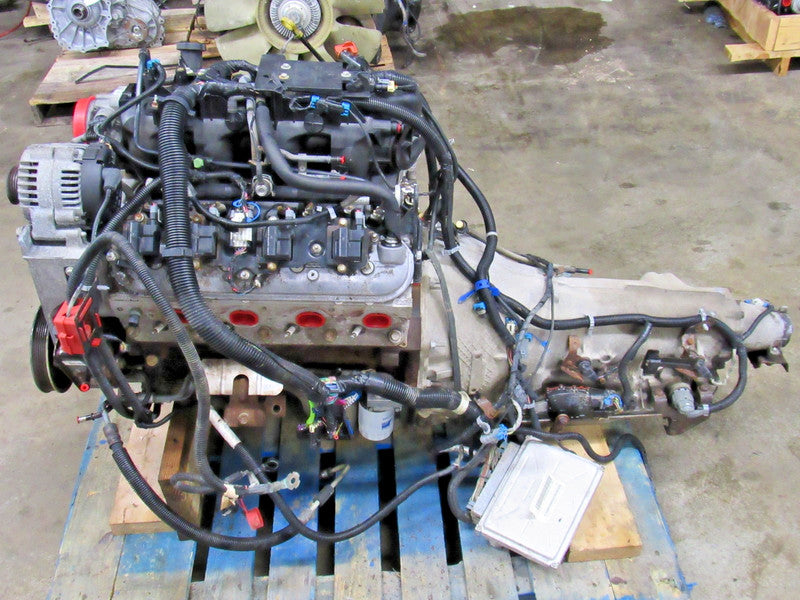 01-02 Silverado Sierra 6.0L LQ4 4L80E 2wd Engine Transmission Dropout 