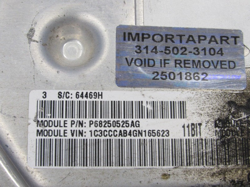 16 Chrysler 200 2.4L AT Engine Computer ECU 68250525 1862