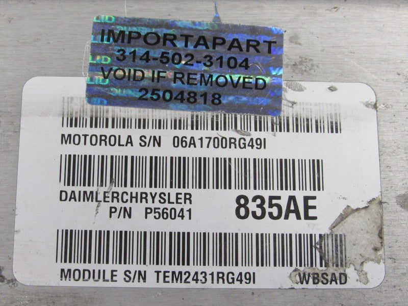 PROGRAMMED PLUG & PLAY 02 Grand Cherokee 4.0L ECM 56041835AE 835 PROG 